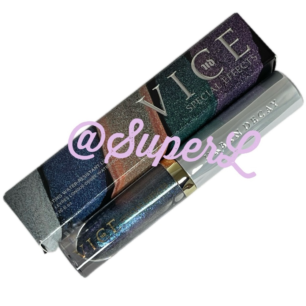 2/$15 NEW Urban Decay Vice Special Effects Lipstick Topcoat Ritual Teal Lip
